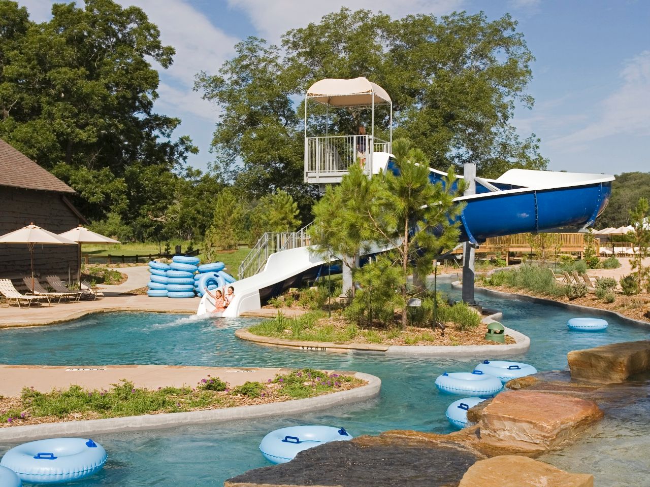 down the 1,000-foot-long lazy river at crooked river water park