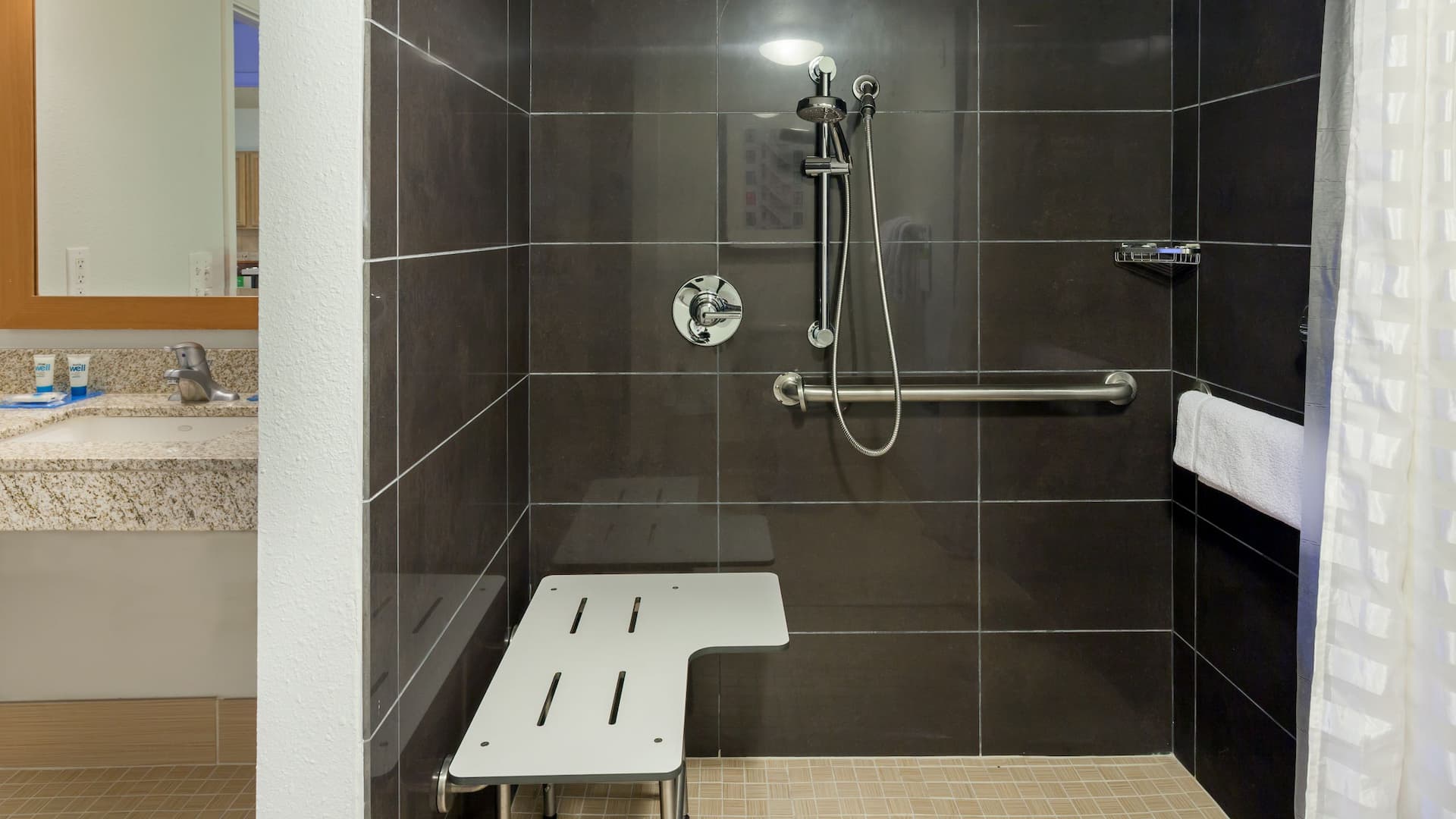 3 of 3 Hyatt House Houston/Galleria Accessible Bathroom with Shower