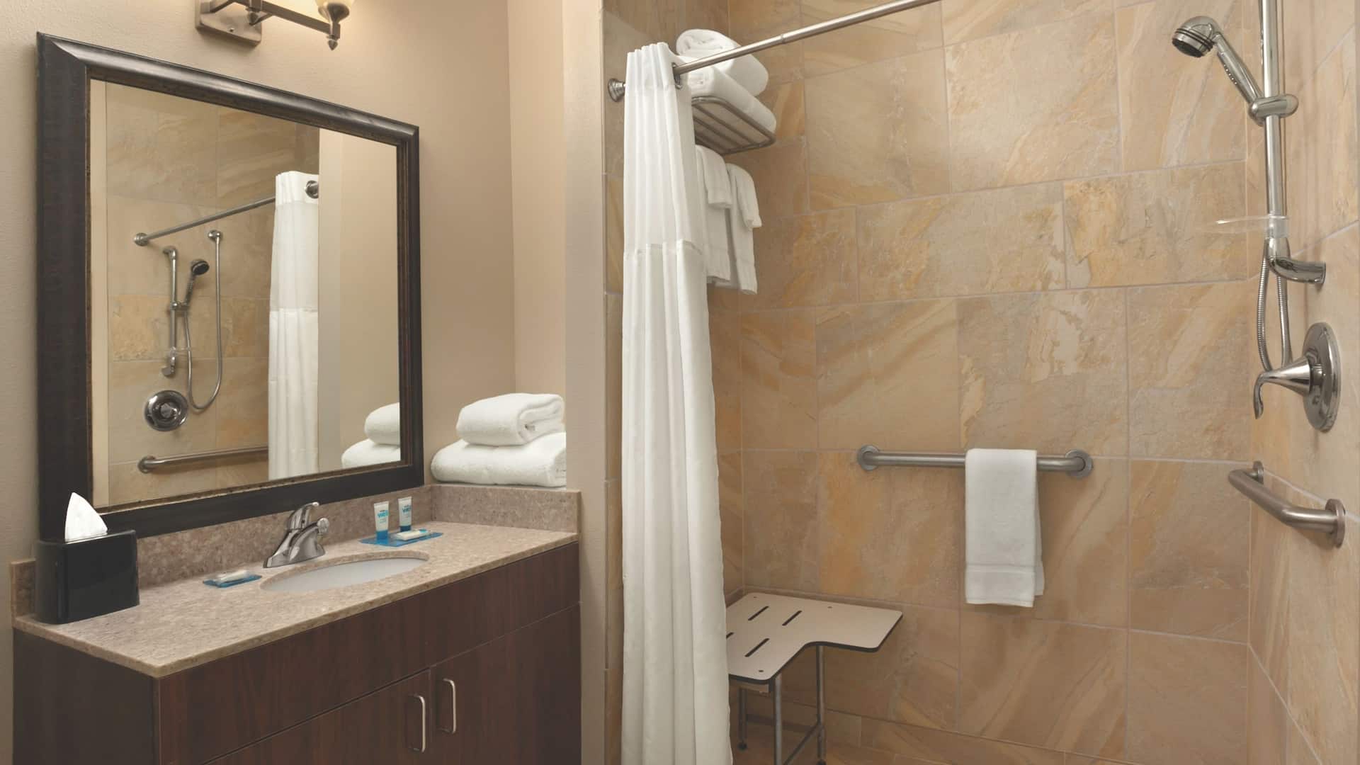 Hyatt House Minot ADA Suite Bathroom