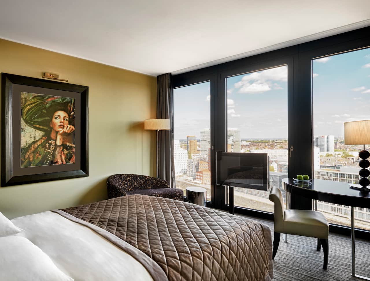 1 king bed view hotel room at Hyatt Regency Dusseldorf