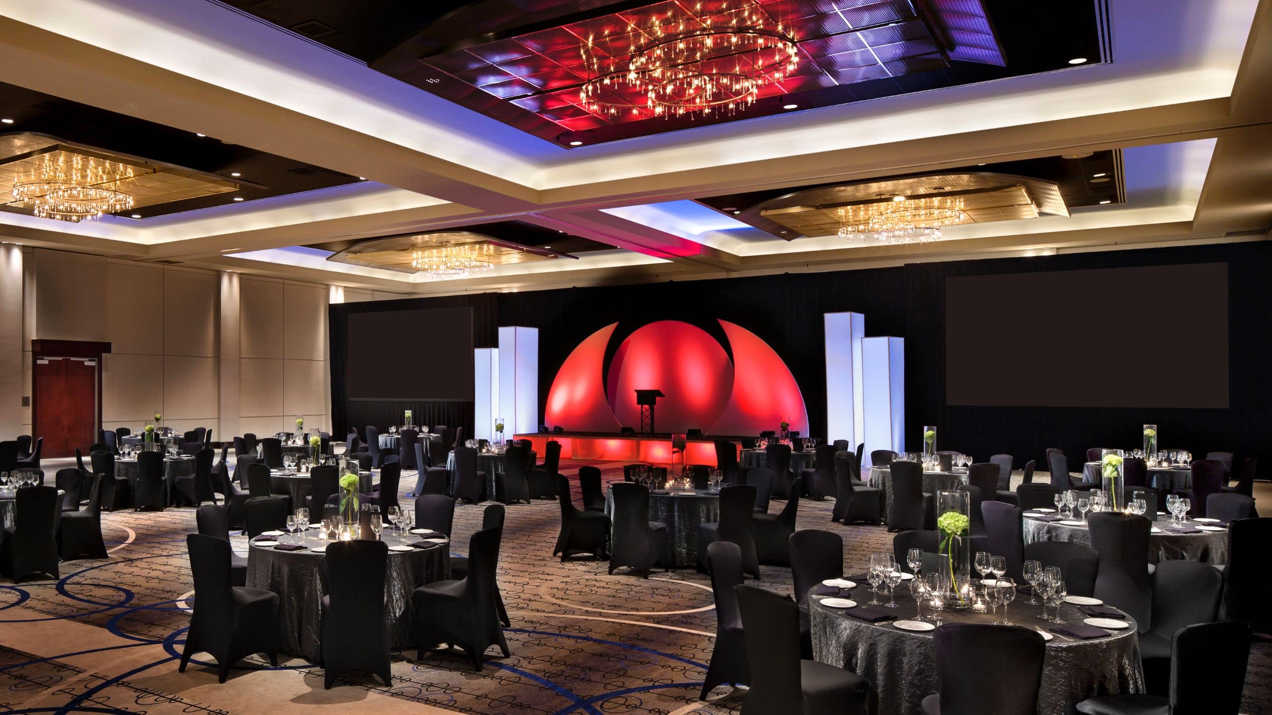 Hyatt Regency Vancouver Regency Ballroom Gala Setup Red