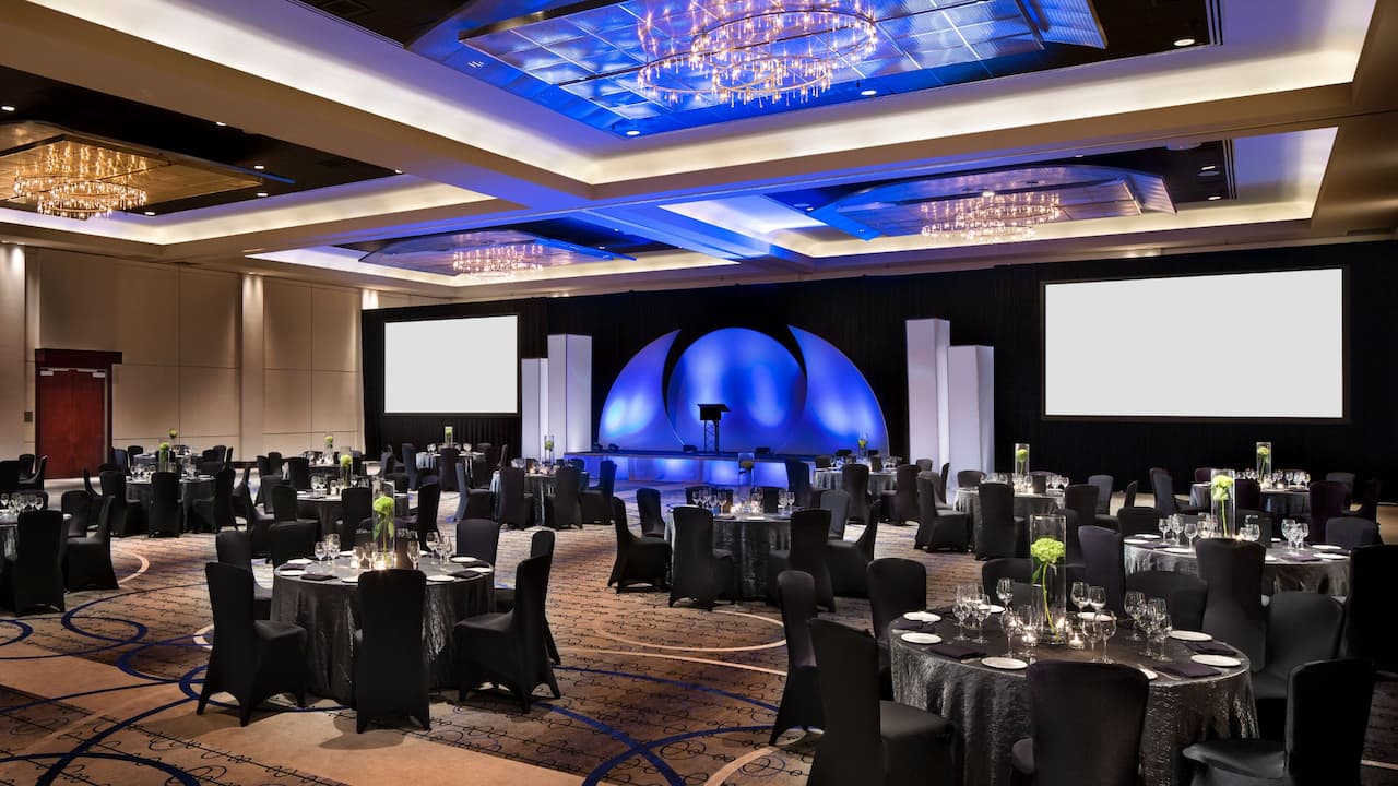 Regency Ballroom Gala Setup Blue