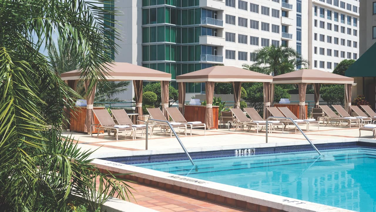 Hyatt Regency Orlando Pool Side Cabana Rentals with Beautiful Outdoor Views at Orlando Resort