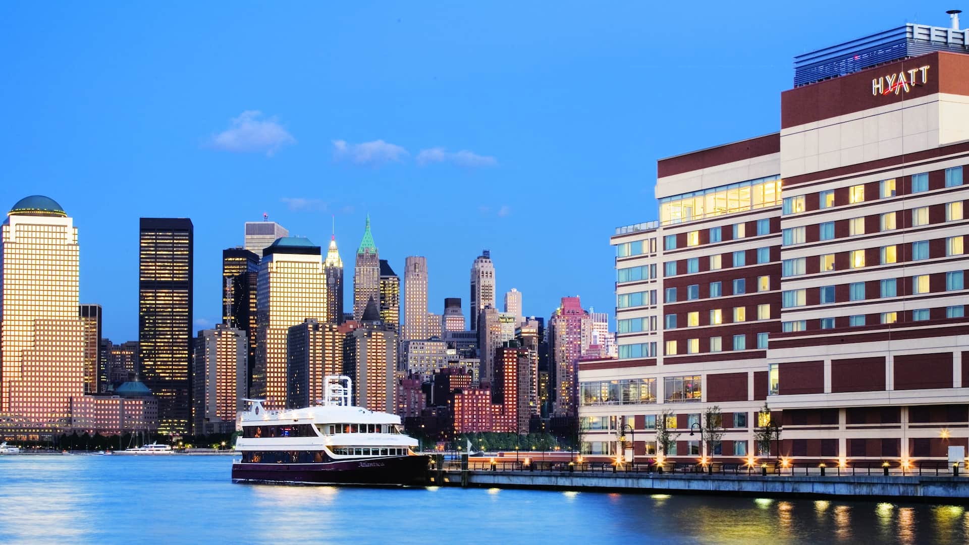 Hyatt Regency Jersey City on the Hudson Marina Dusk