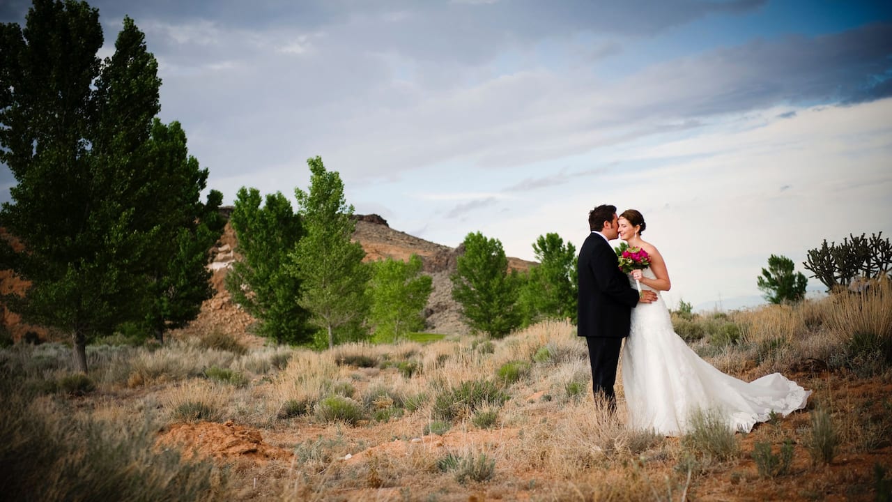 Bride and Groom Hyatt Regency Tamaya Resort & Spa Wedding