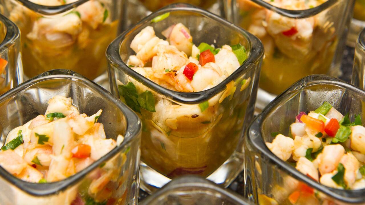 A closeup of catered food for a conference meeting at Hyatt Regency Miami