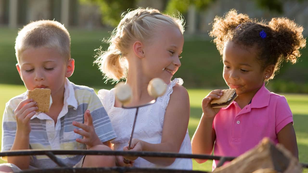 Children Making Smores
