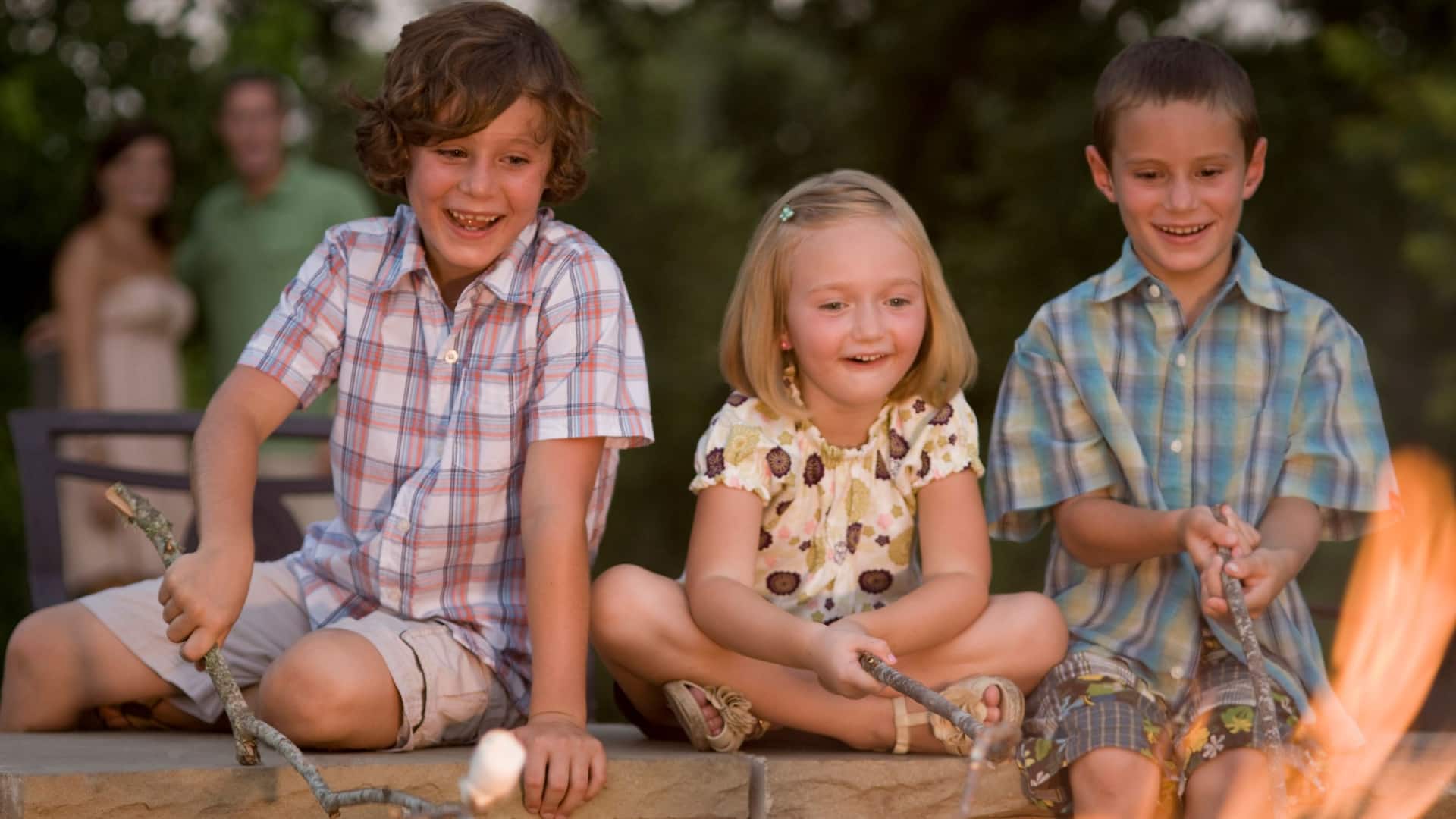 Hyatt Regency Lost Pines Resort and Spa Kids Roasting Marshmallows