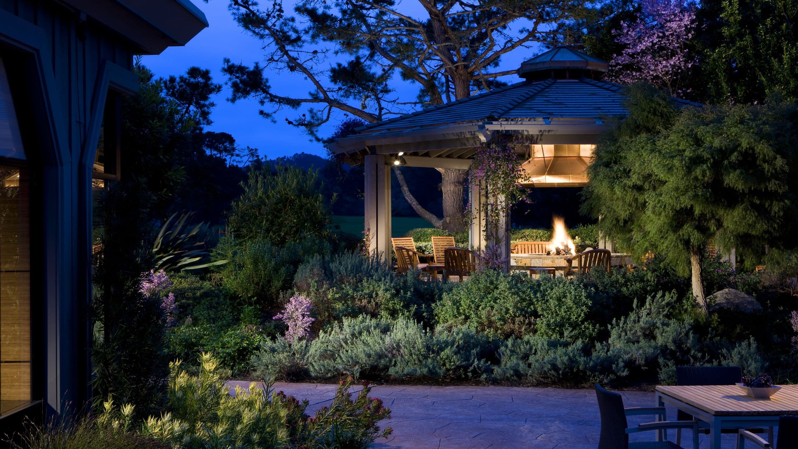 Hyatt Regency Monterey Hotel and Spa on Del Monte Golf Course Outdoor Fireplace