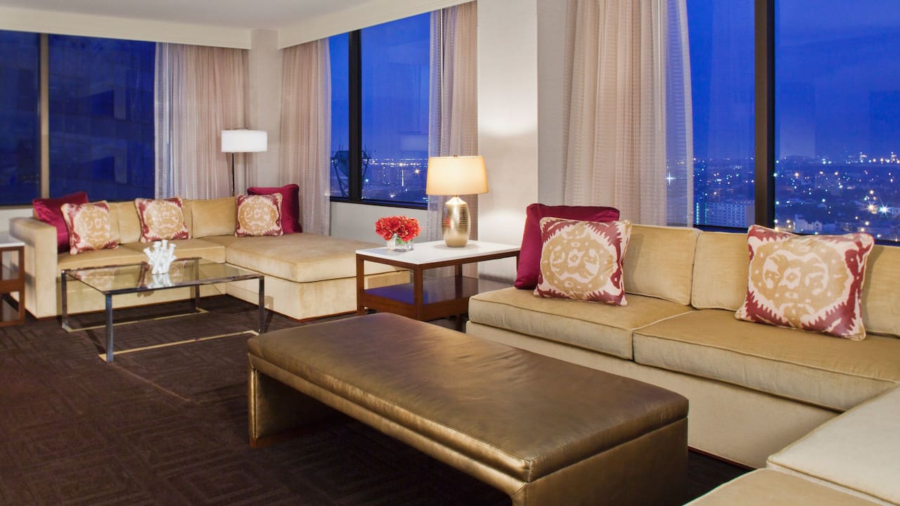 Hotel superior suite with a view of downtown New Orleans 