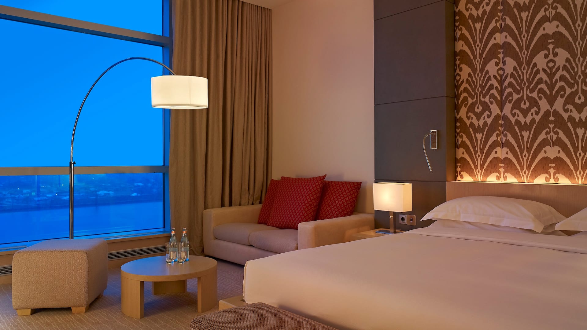 Hyatt Regency Dushanbe standard king guestroom Evening