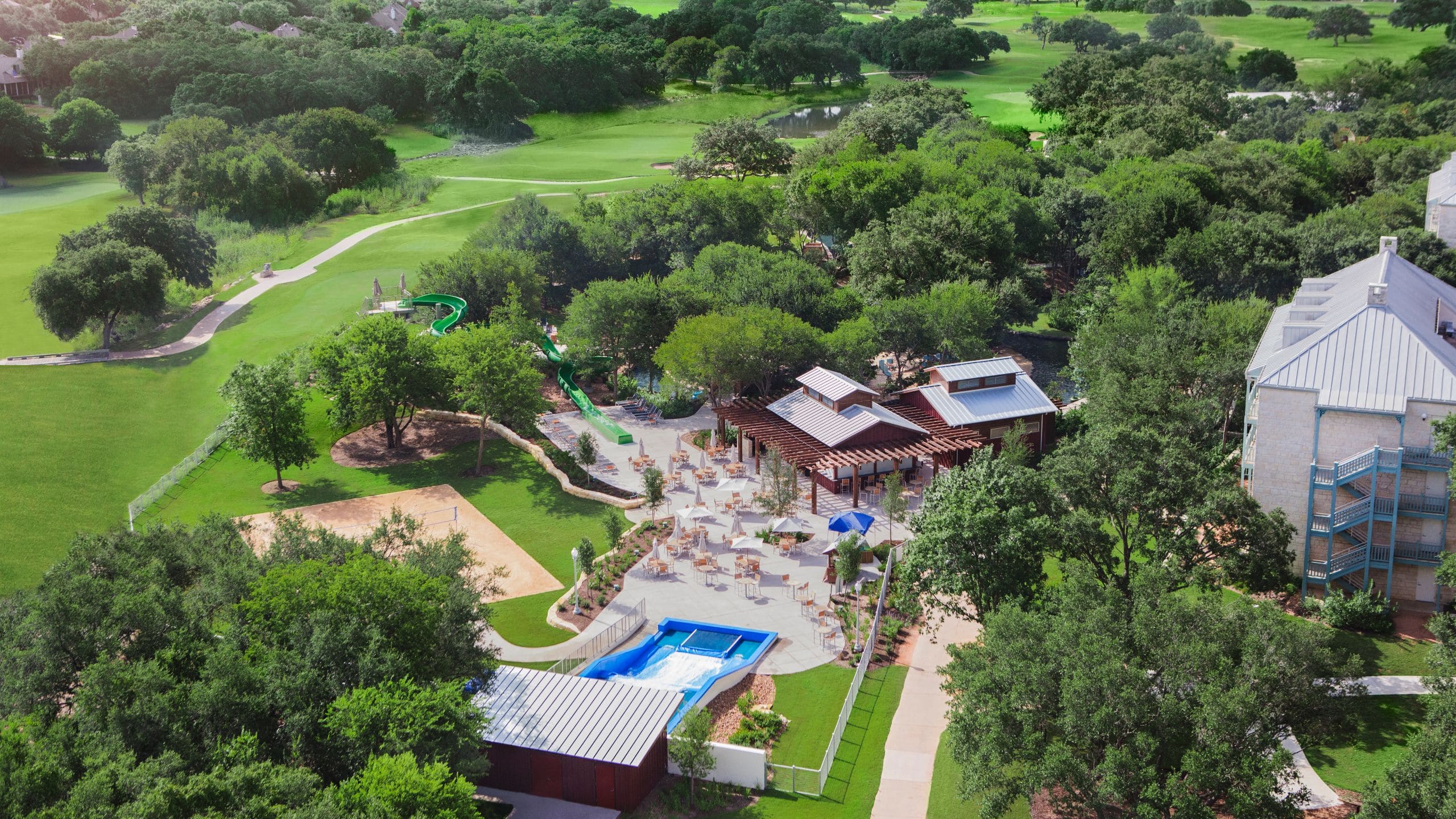 Hyatt Regency Hill Country Resort and Spa Aerial Edge Falls