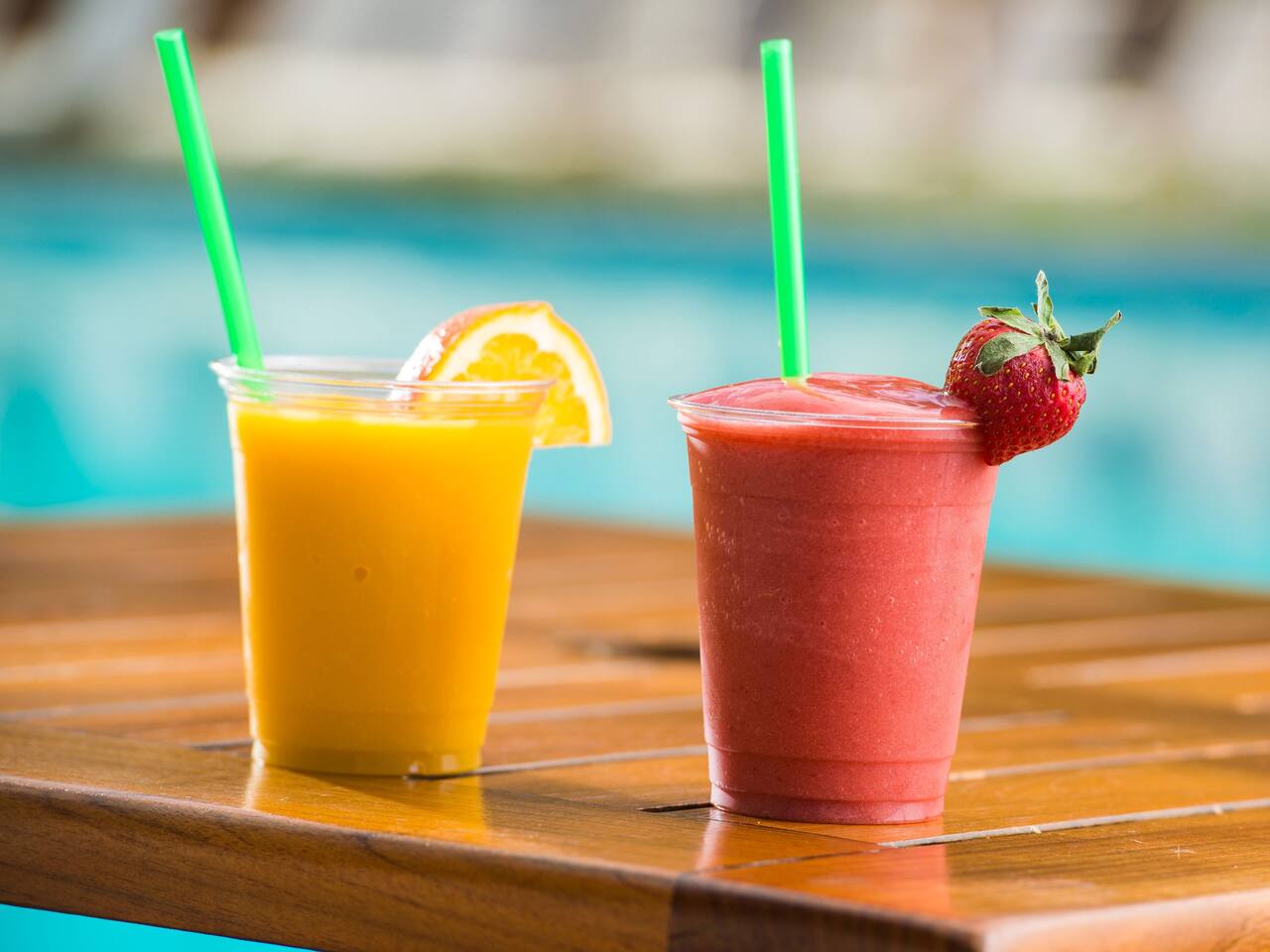 Drinks by the pool