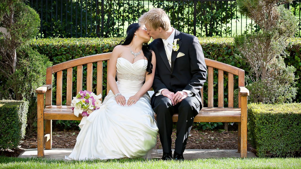 Bride and Groom Bench