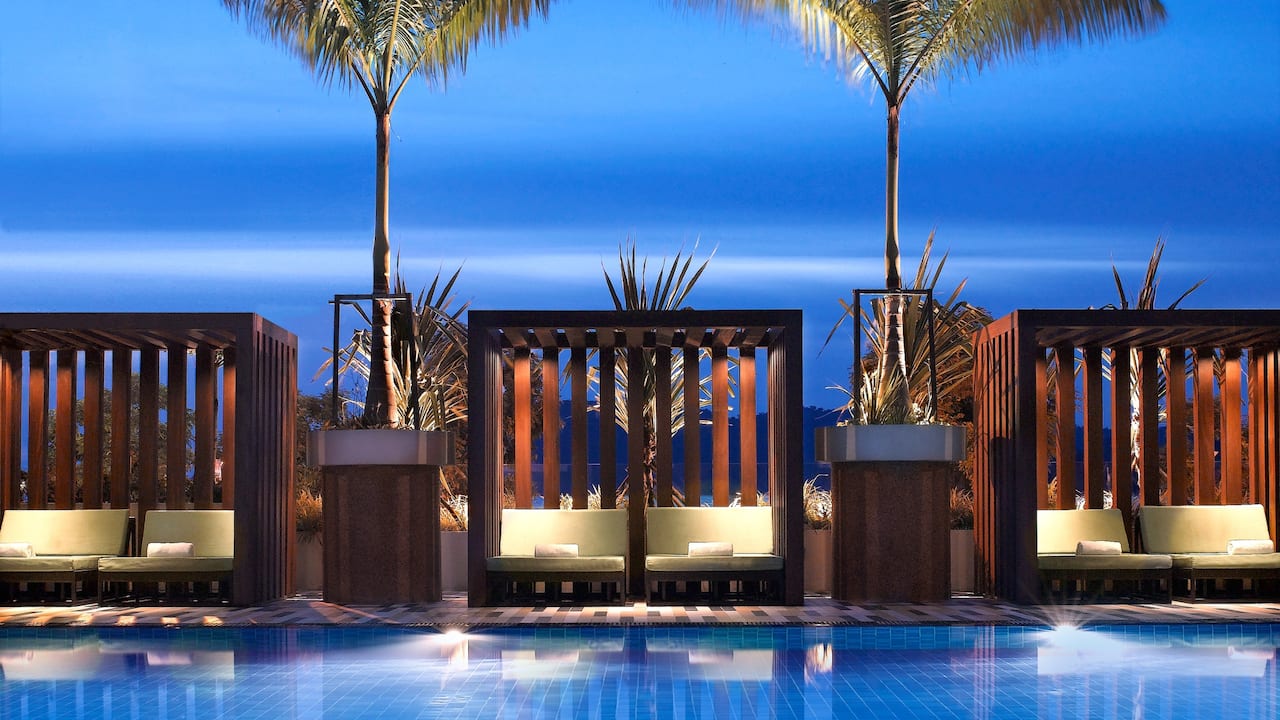 Poolside Cabana Hyatt Regency Hotel Kinabalu, Sabah Malaysia