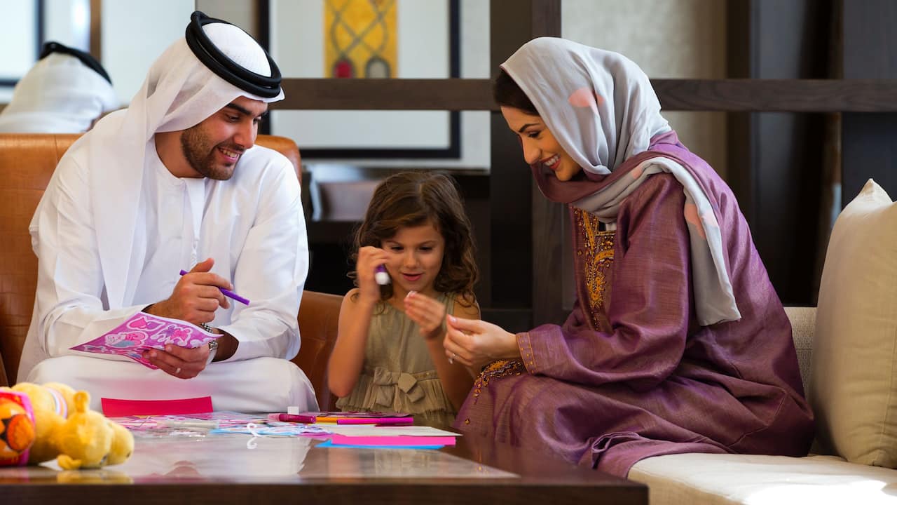 Arabic family in Royal Suite