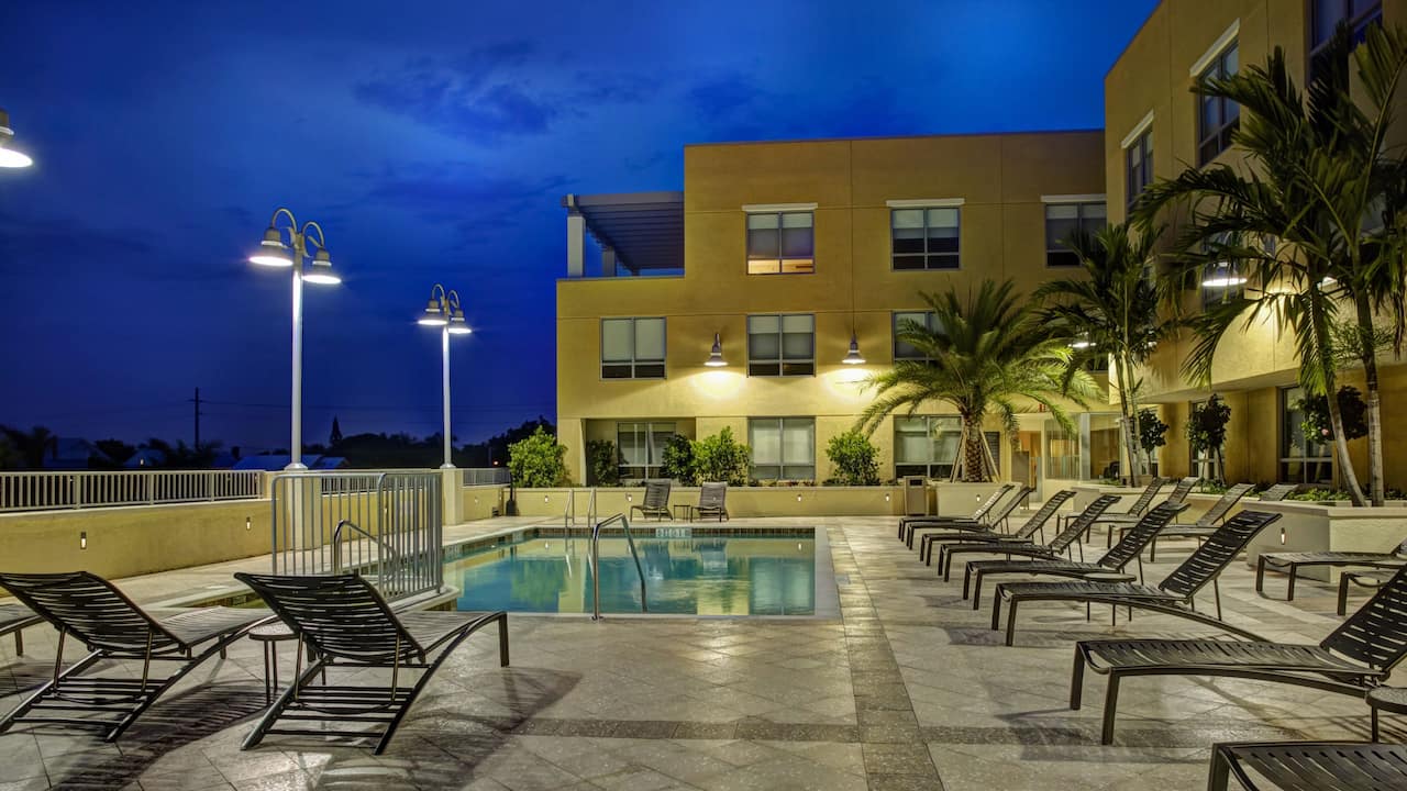 Hyatt Place Delray Beach Pool Night