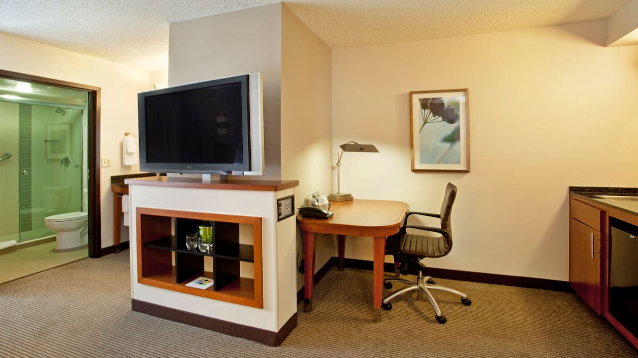 Hyatt Place Orlando / Convention Center working station in king room.