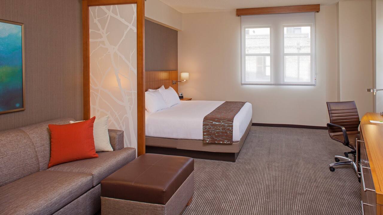 king bedroom with sofa bed
