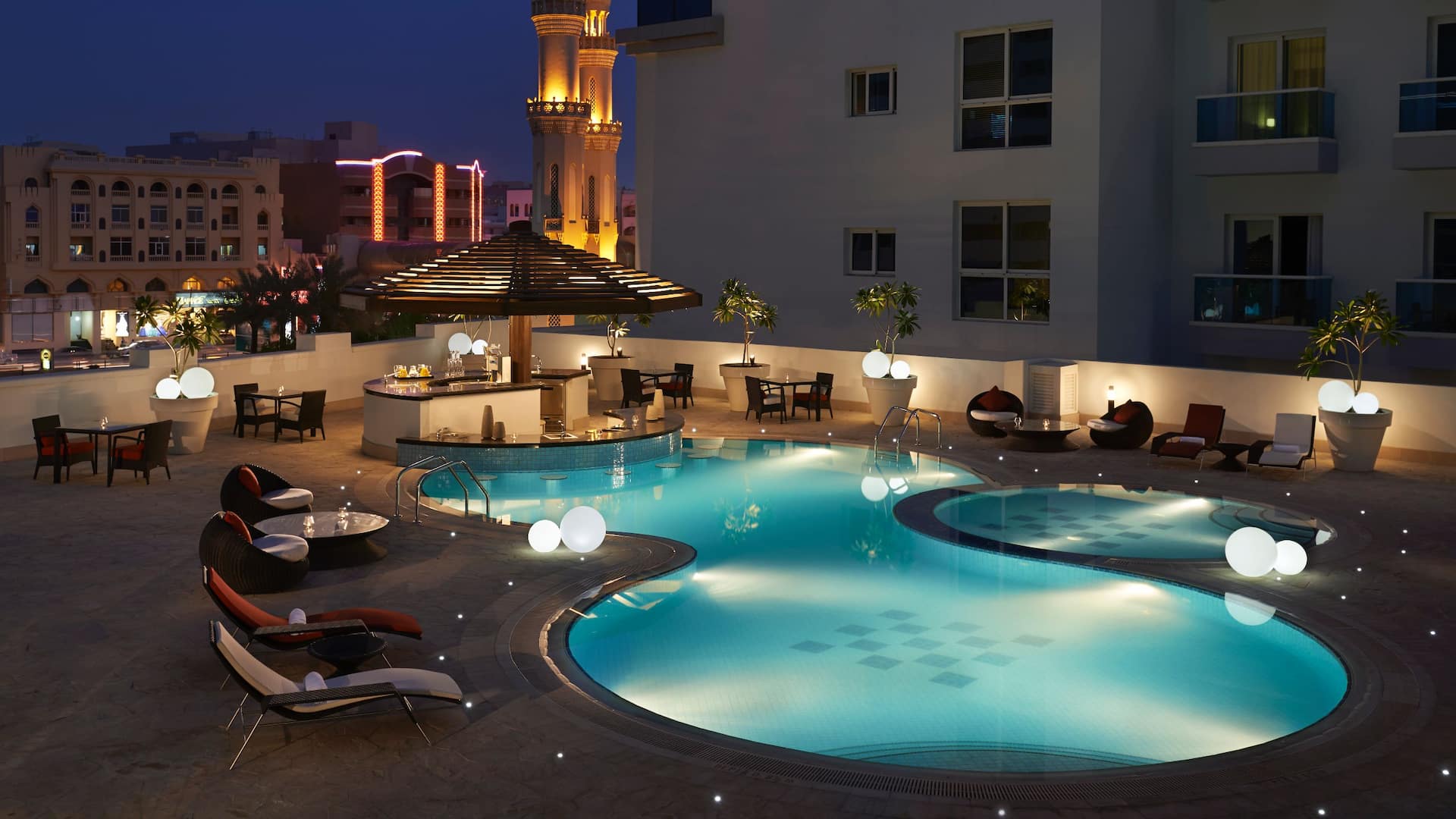 4 of 4 Hyatt Place Dubai Al Rigga Swimming Pool with Sunken Pool Bar