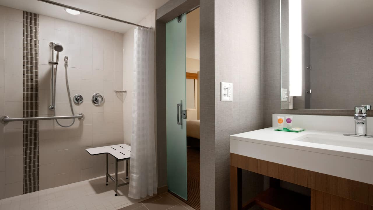 ADA Bathroom Roll In Shower