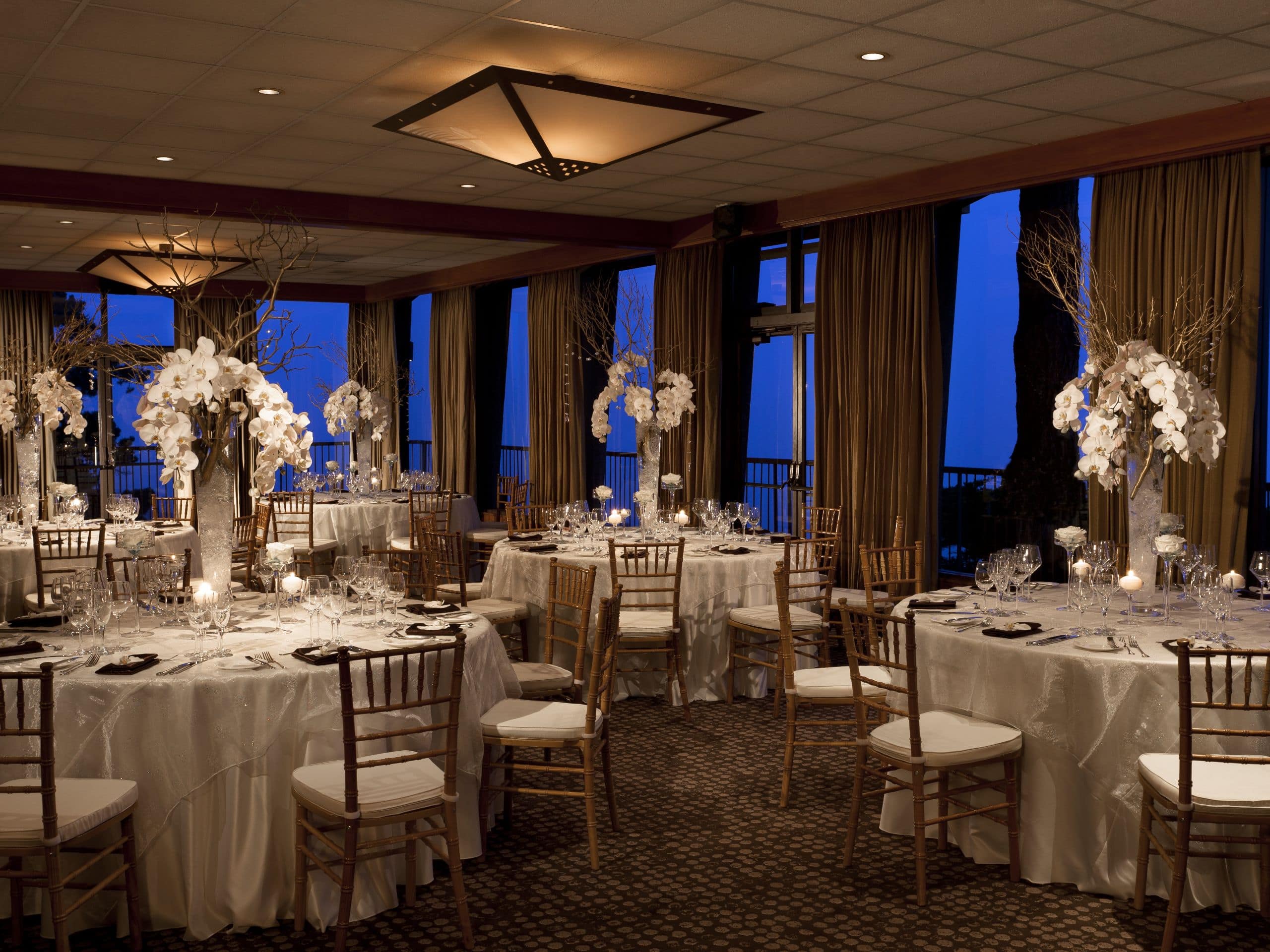 Hyatt Carmel Highlands, Overlooking Big Sur Coast & Highlands Inn, A Hyatt Residence Club Surf Wedding Banquet