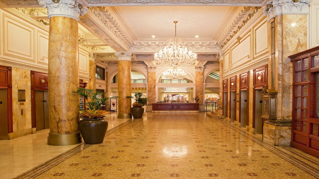 Lobby of The Bellevue Hotel in Philadelphia