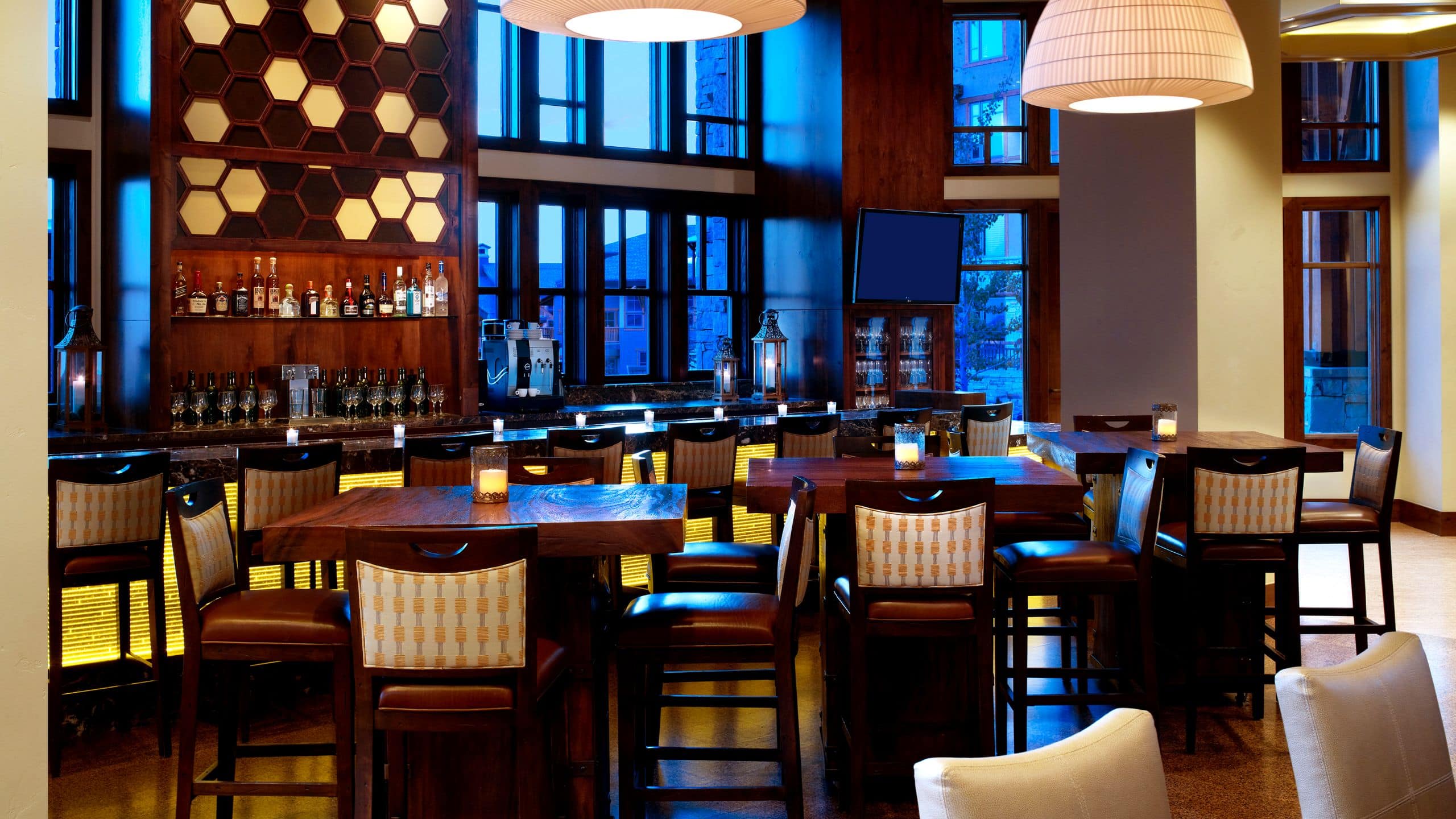 Hyatt Centric Park City Bar Liquor Display Open