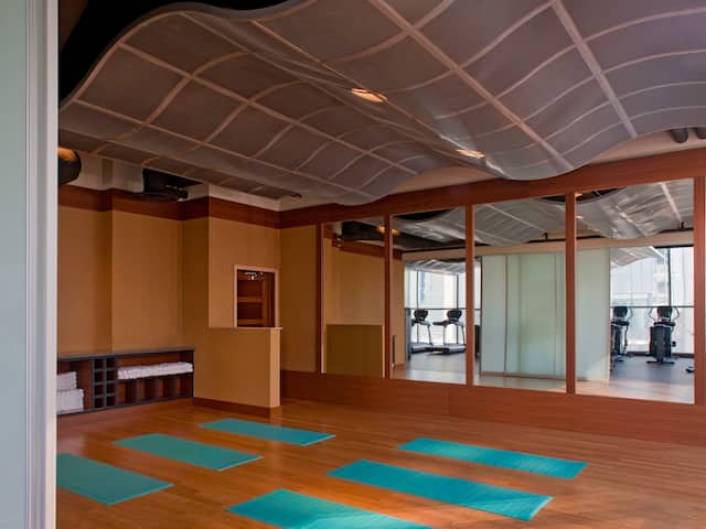 yoga studio with mats