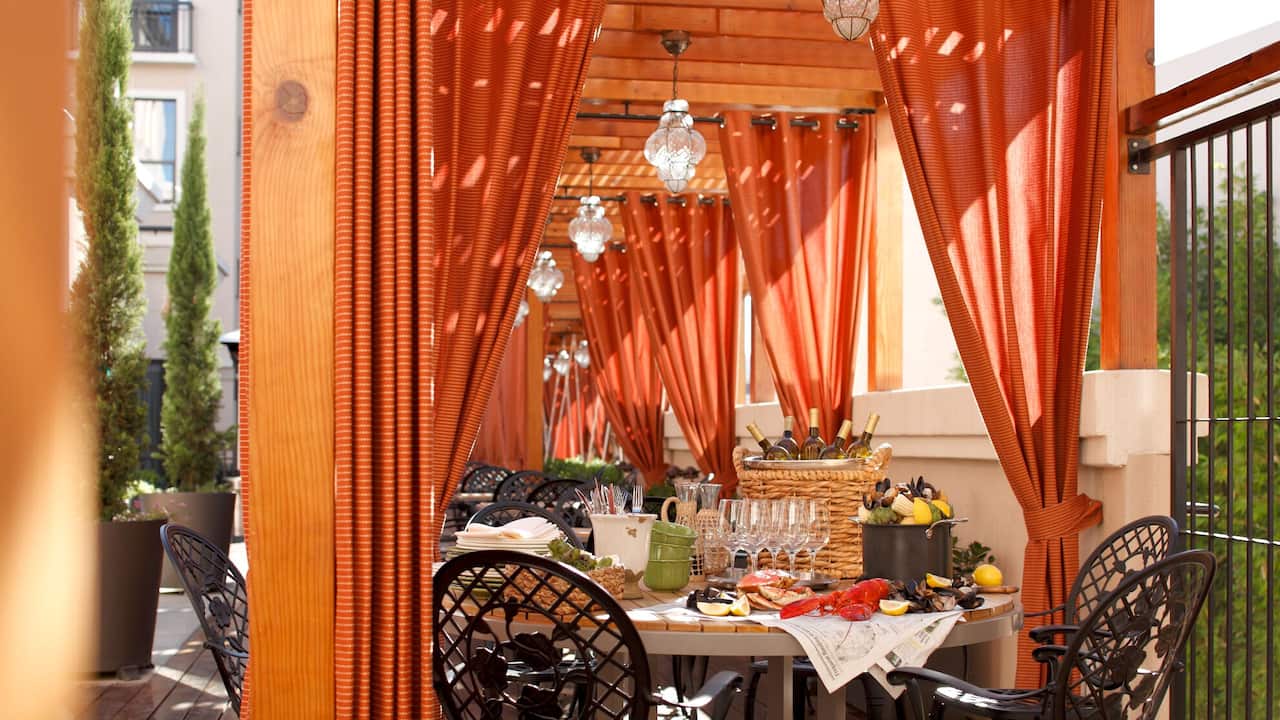 Andaz Napa terrace social setup