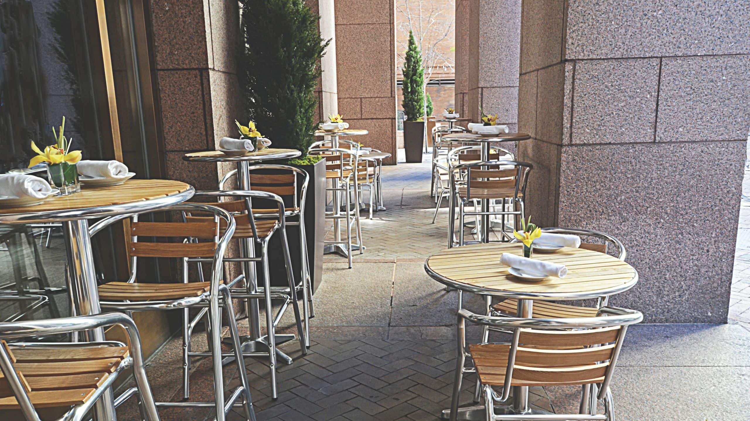 Hyatt Centric Wall Street New York Bar Seven Five Terrace Seating