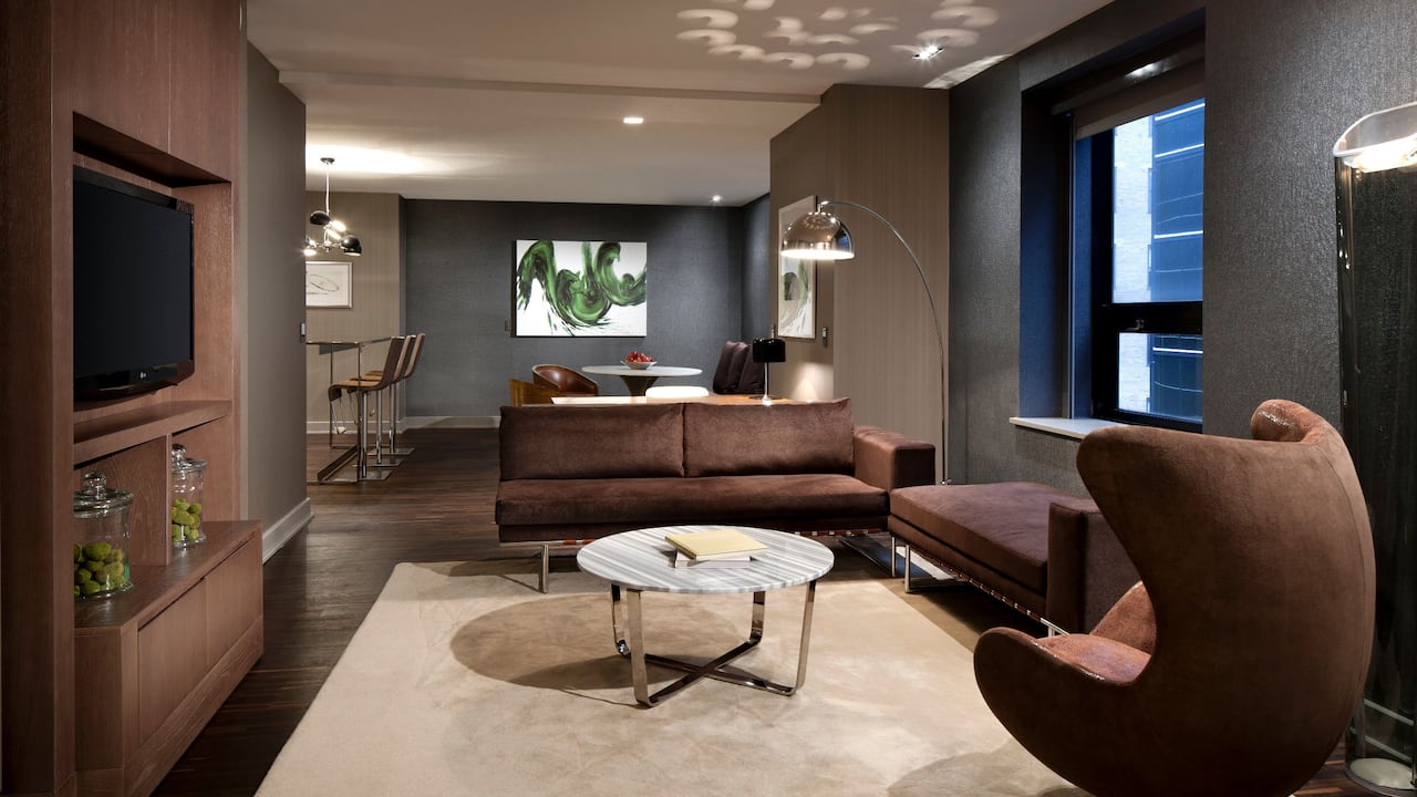 Two Bedroom Suite living and dining area at Hyatt Grand Central New York