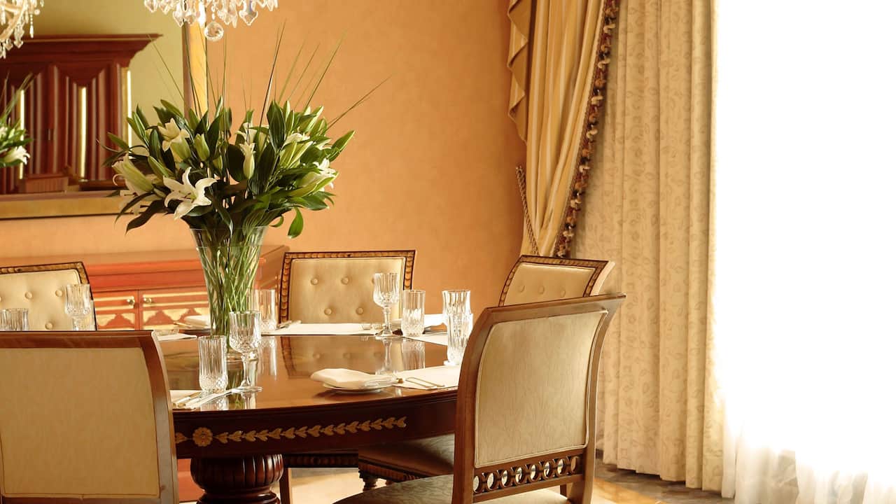 Crown Suite Dining Room Grand Hyatt Muscat