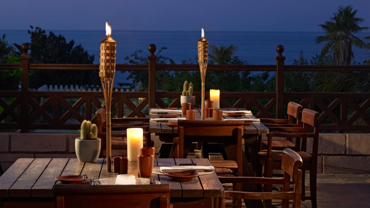 dinner beach view dining terrace