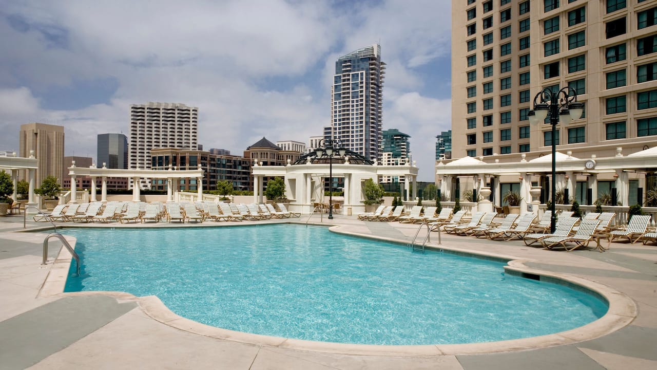 Rooftop pool at downtown San Diego hotel