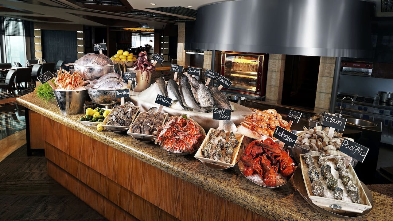 seafood market counter