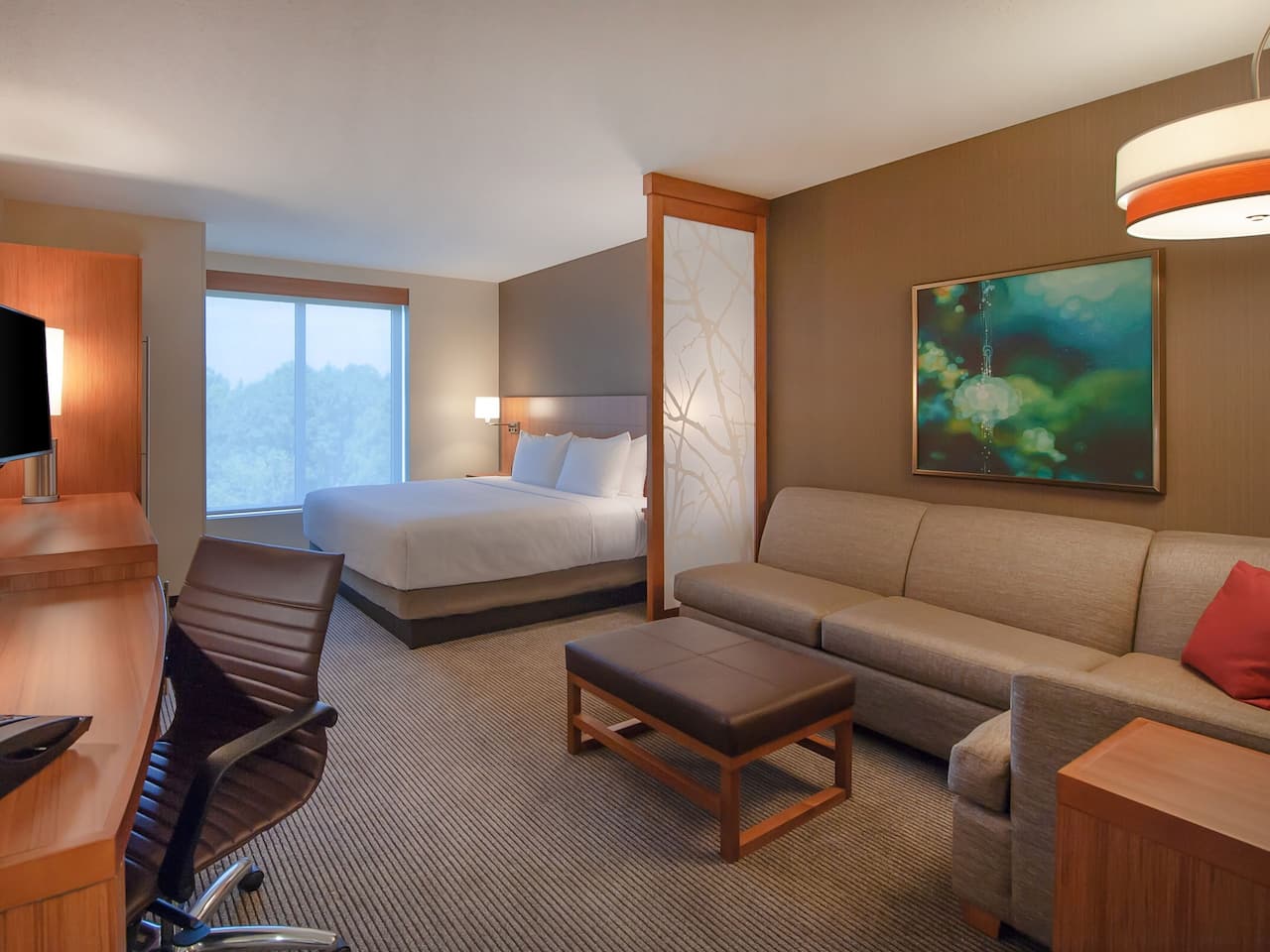 king bedroom with sofa