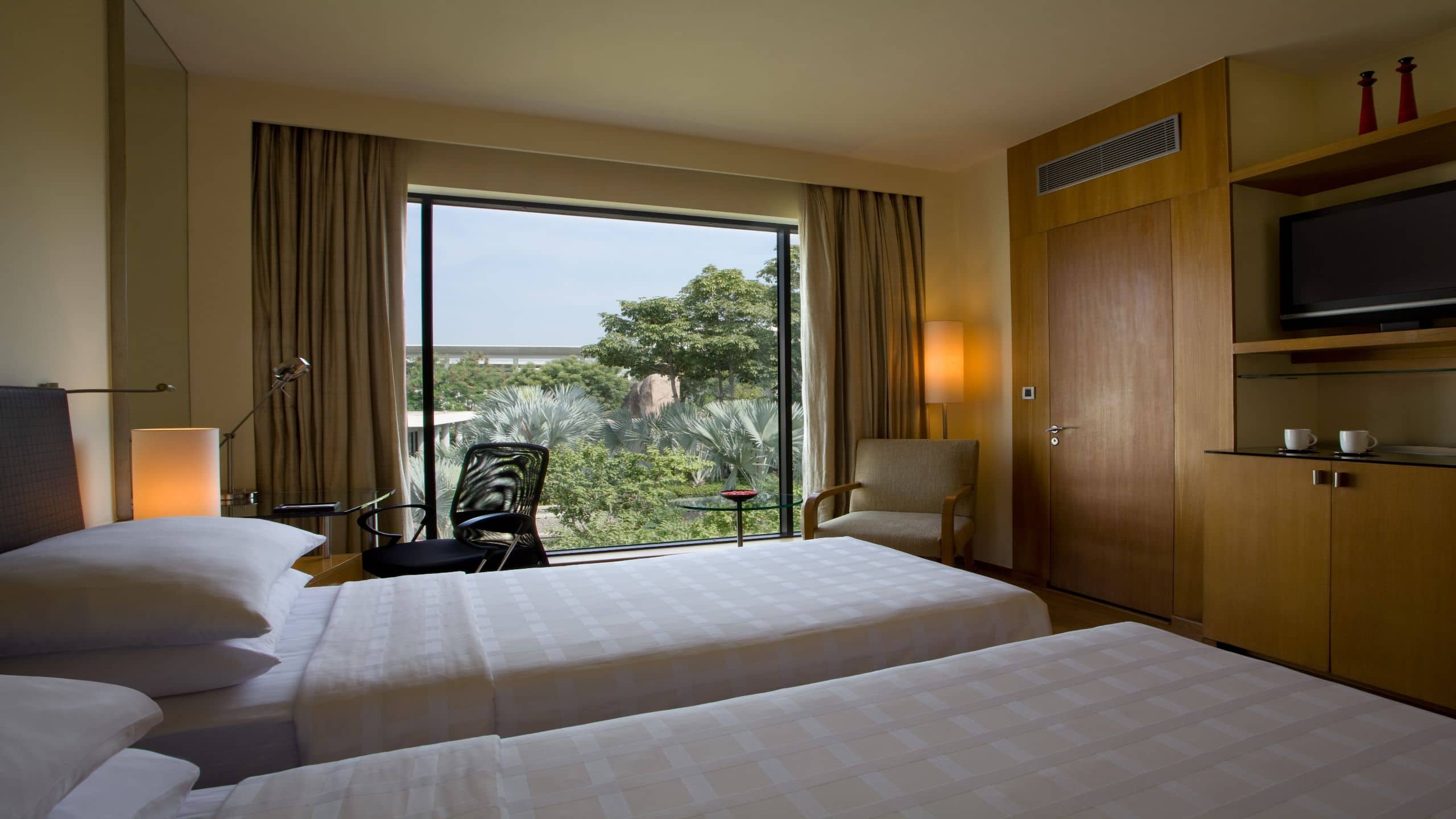 1 of 1 Hyatt Hyderabad Gachibowli Twin Bed Room