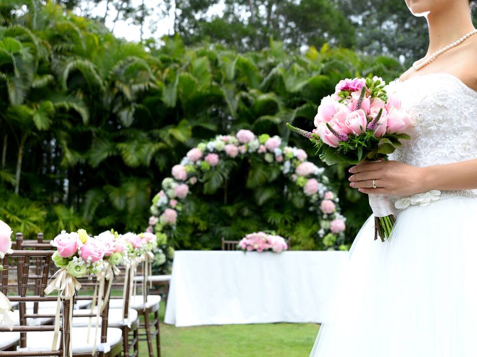 Garden Ceremony with Bride