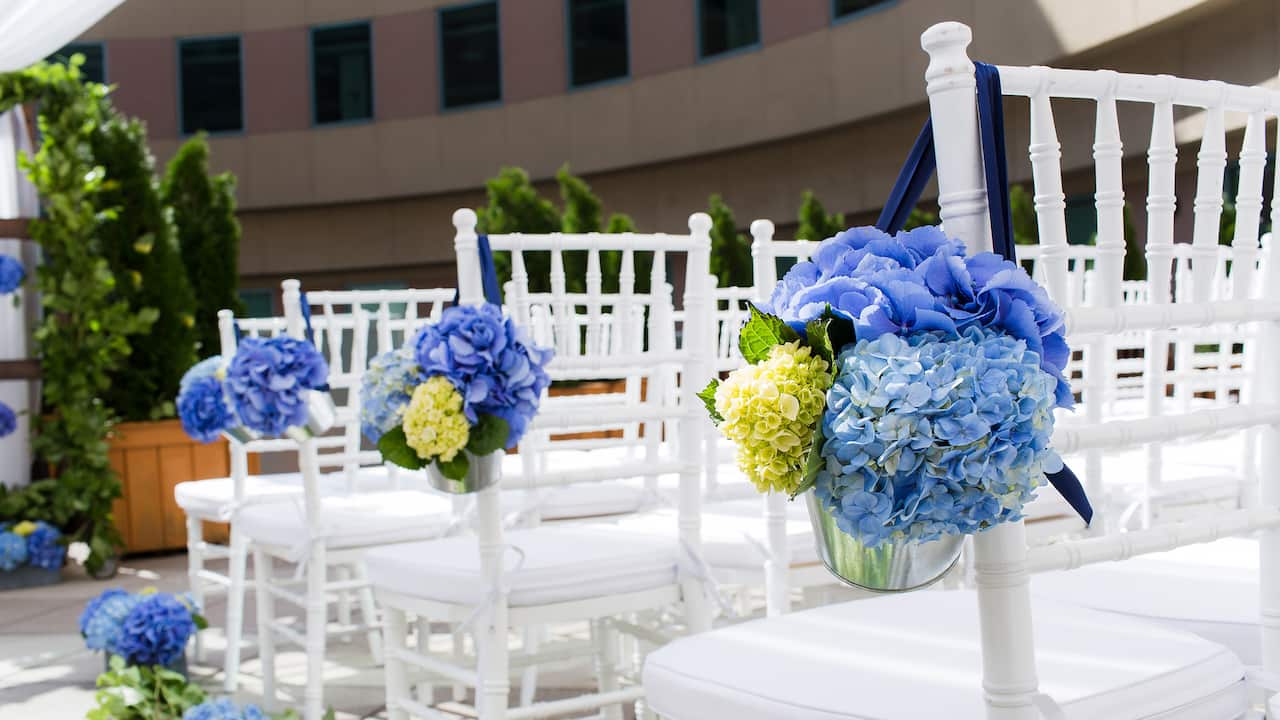 Outdoor wedding ceremony