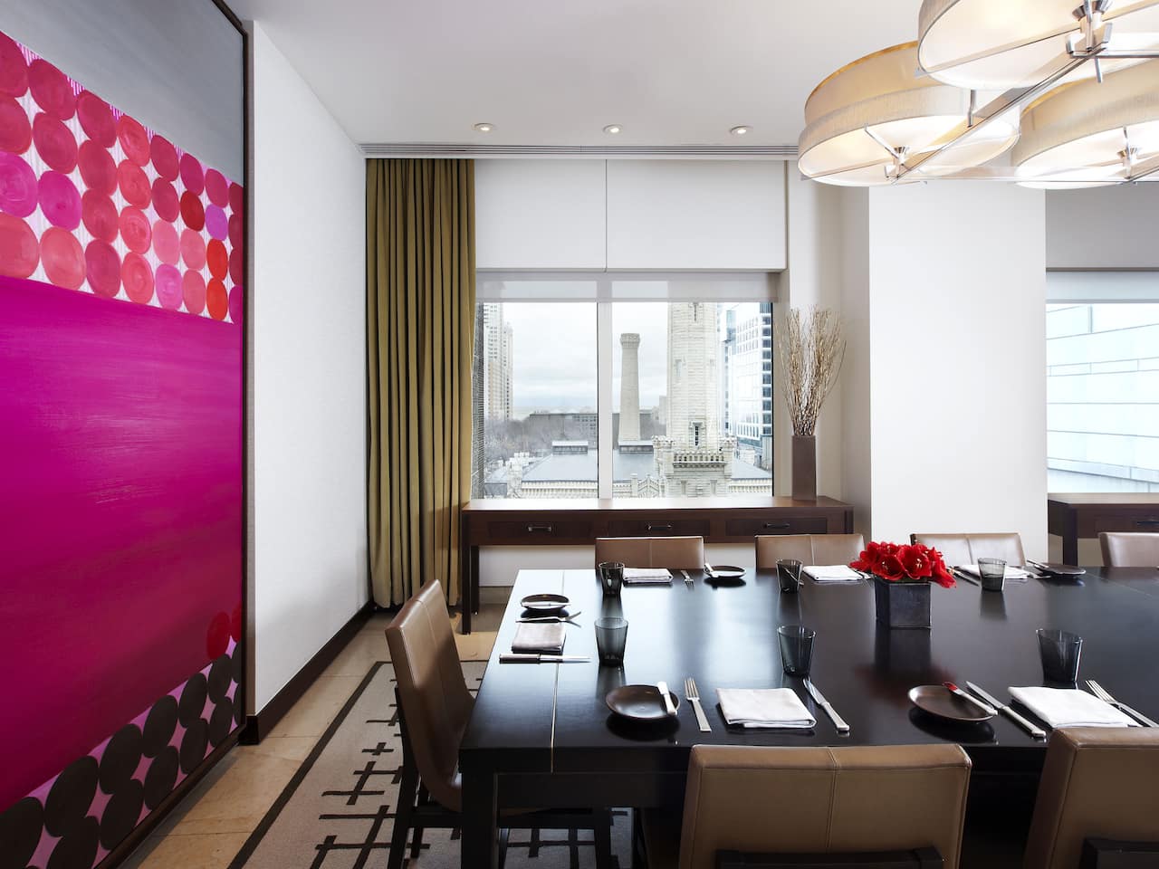 Private dining room with a lake view at a Downtown Chicago hotel