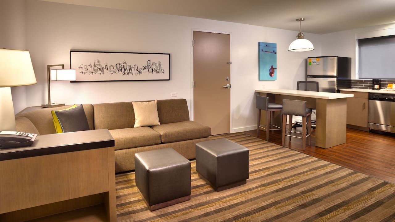 Hyatt House Studio Suite with Laptop