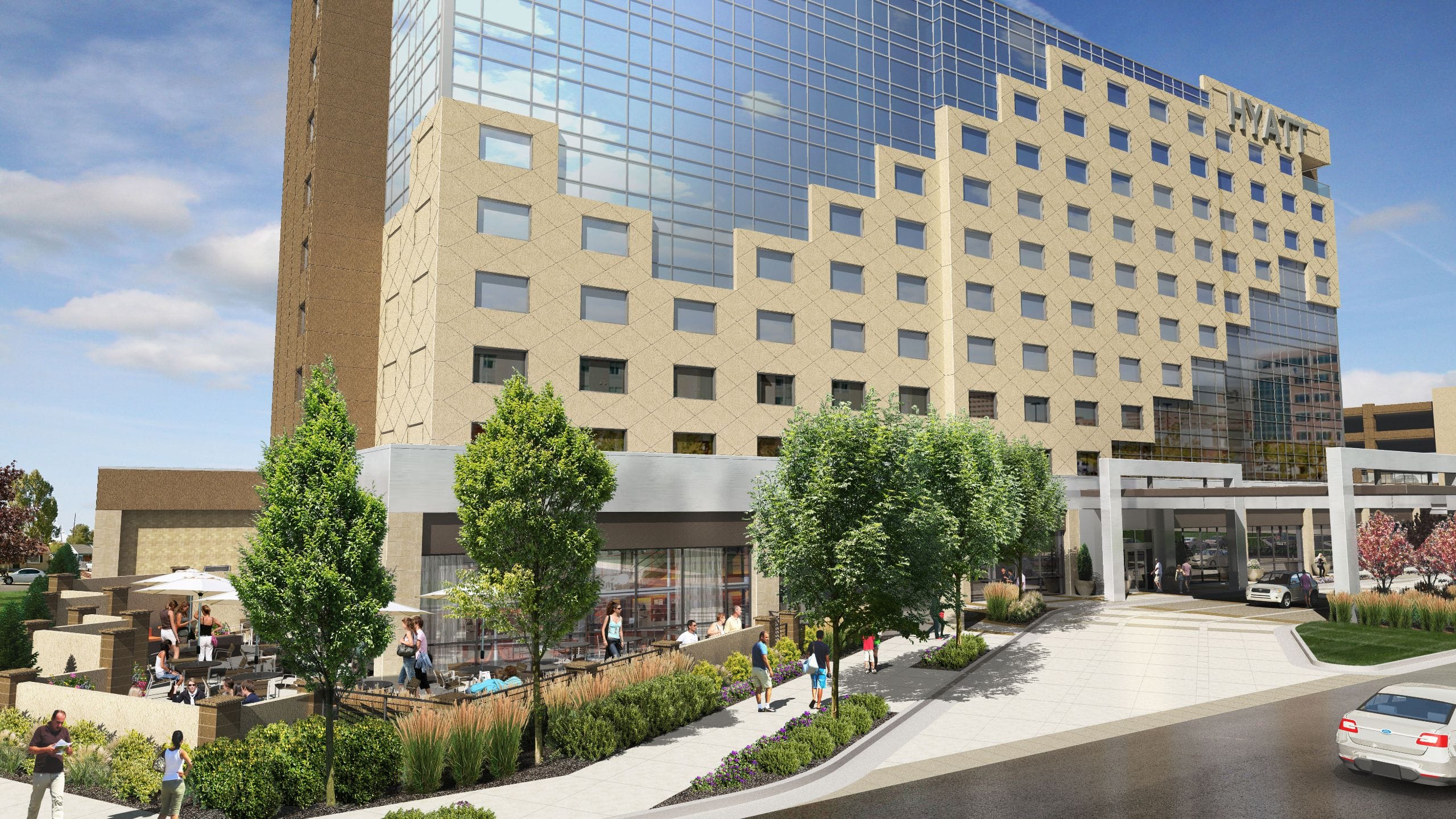 Hyatt Regency Aurora-Denver Conference Center Restaurant Patio Stone