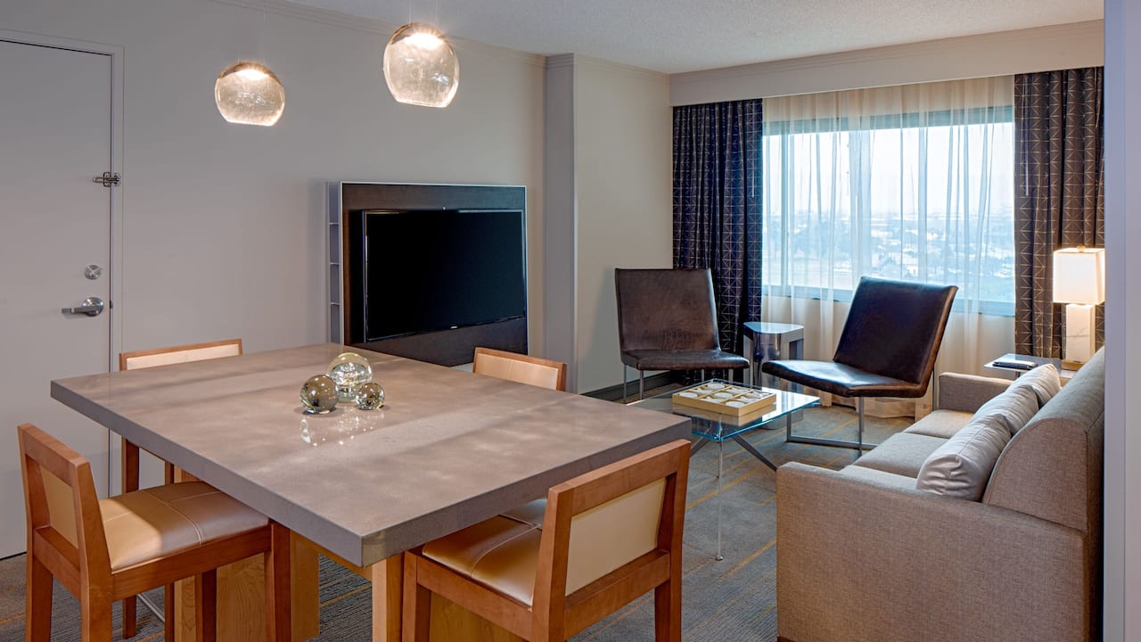 Executive Suite dining room and living room