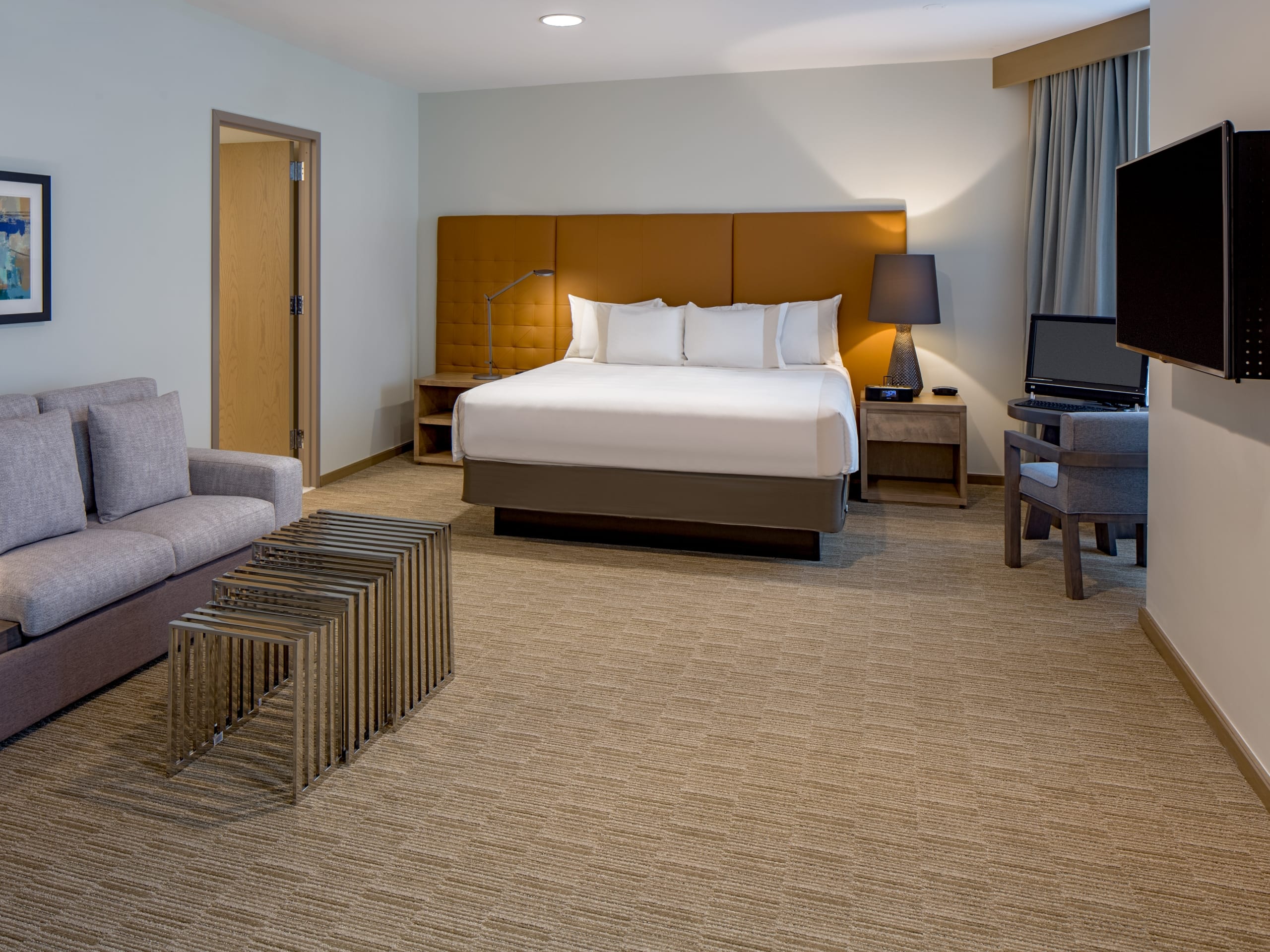 Hyatt Regency Houston spacious suite with large comfy bed