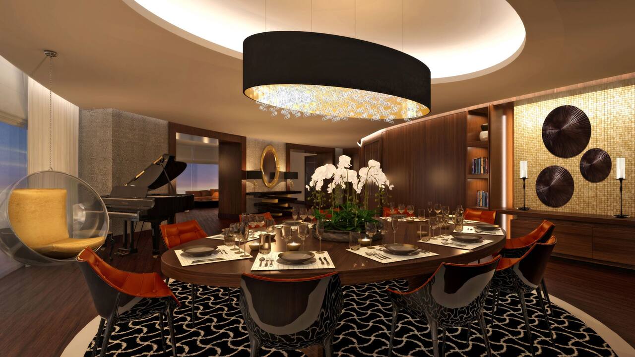Royal suite dining room 
