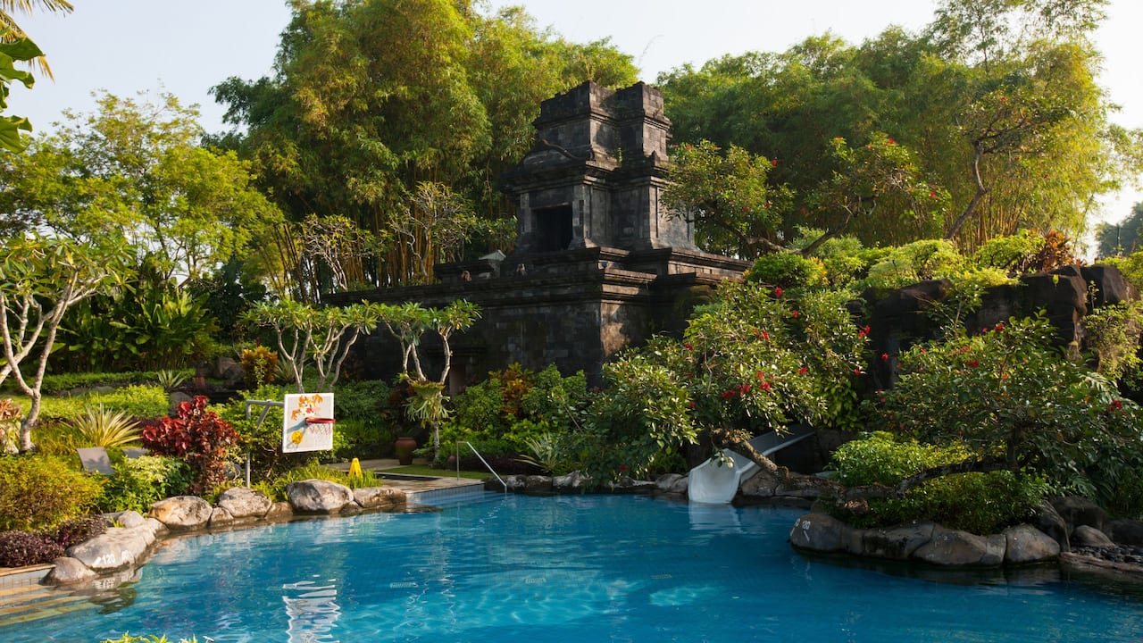 Luxury Hotel Pool at the Hyatt Regency Yogyakarta