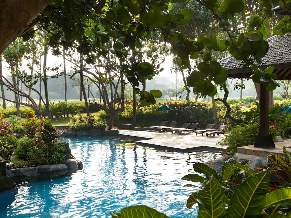 Aerial View with Mount Merapi at Hyatt Regency Yogyakarta