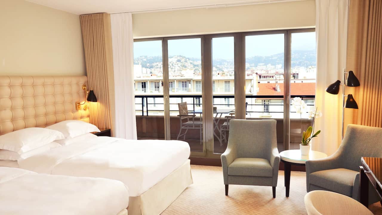 Chambre Deluxe 2 lits Queen à l'Hôtel Hyatt Regency Nice Palais De La Méditerranée