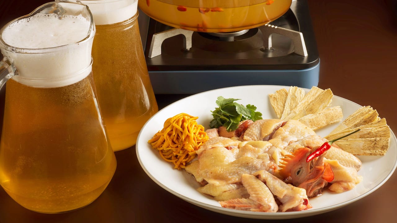 beer and chicken